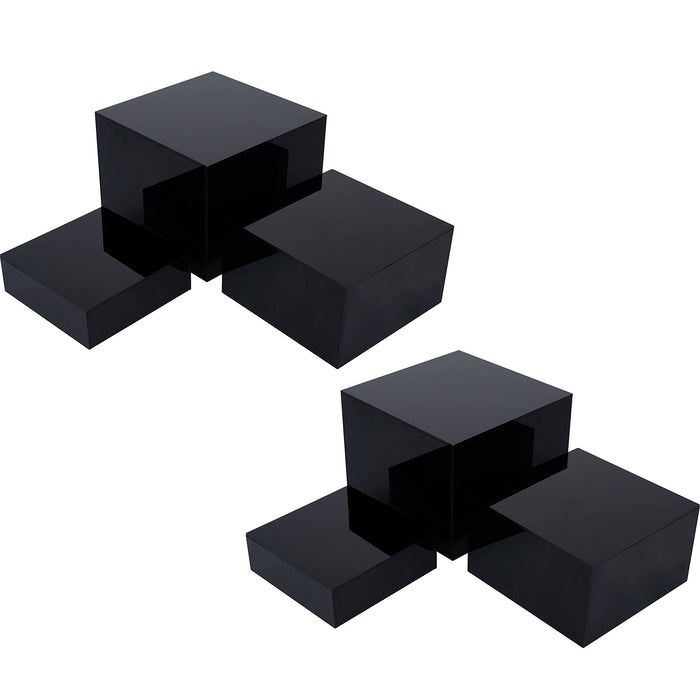 Red Co. Set of 3 Acrylic Cube Display Nesting Risers with Hollow Bottoms