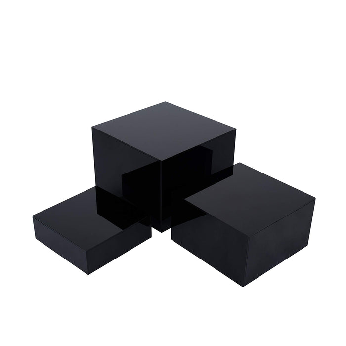 Red Co. Set of 3 Acrylic Cube Display Nesting Risers with Hollow Bottoms