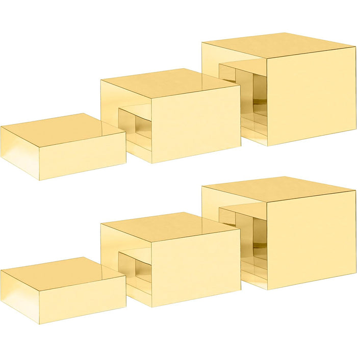 Red Co. Set of 3 Acrylic Cube Display Nesting Risers with Hollow Bottoms