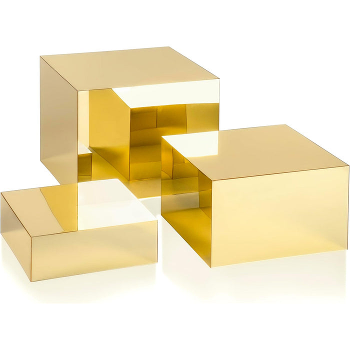 Red Co. Set of 3 Acrylic Cube Display Nesting Risers with Hollow Bottoms