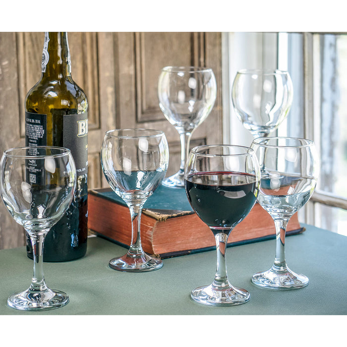 Red Co. Multipurpose Classic Stemmed Clear Wine Glasses, 12.25 fl oz — Set of 4