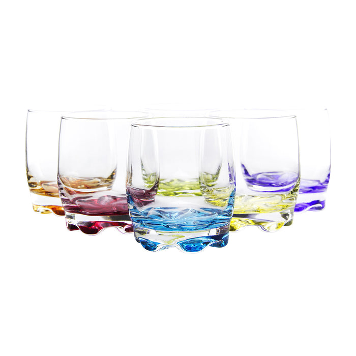 Red Co. Vibrant Splash Water/Beverage Glasses, 9.75 Ounce