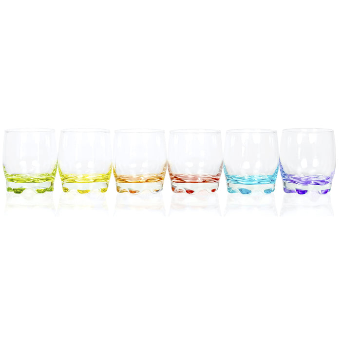 Red Co. Vibrant Splash Water/Beverage Glasses, 9.75 Ounce