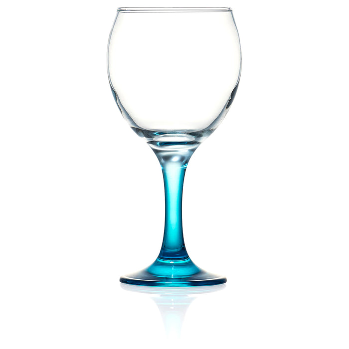 Orion Multi Colored Party Stemmed Wine Glasses, 12 oz, Set of 6