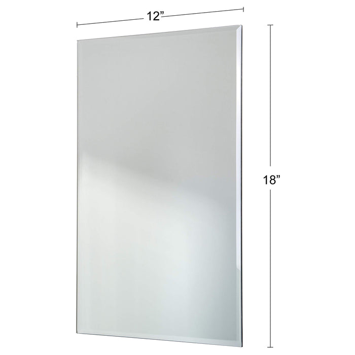 Red Co. Large Decorative Frameless Beveled Edge Wall Hanging Mirror, Rectangular