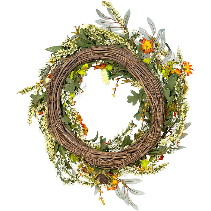 Red Co. 22 Inch Sunny Day Wreath for Indoor Outdoor Front Door Walls Windows and Party Decoration